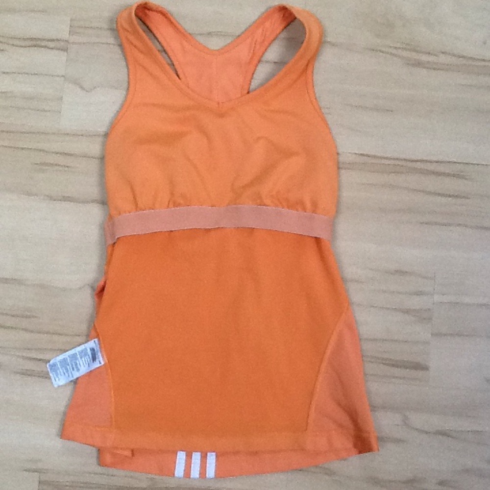 Adidas Climalite Racerback Tank Orange Sz M - Picture 5 of 12